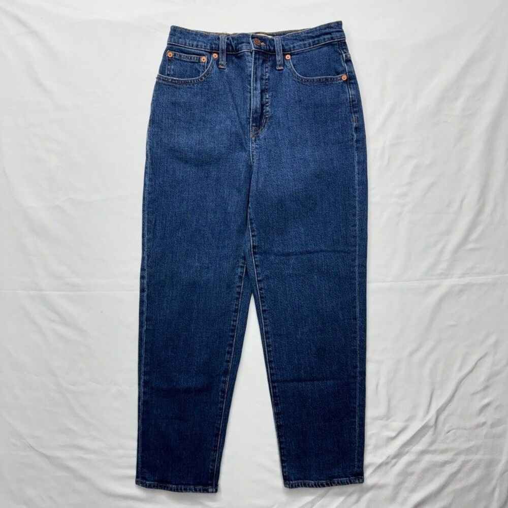 Madewell Womens 26 Medium Blue High Rise Straight Jeans K9282 Stretch Denim